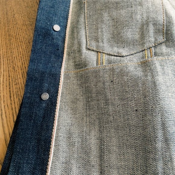GAP Raw Selvedge Denim Western Jacket - Picture 2 of 7